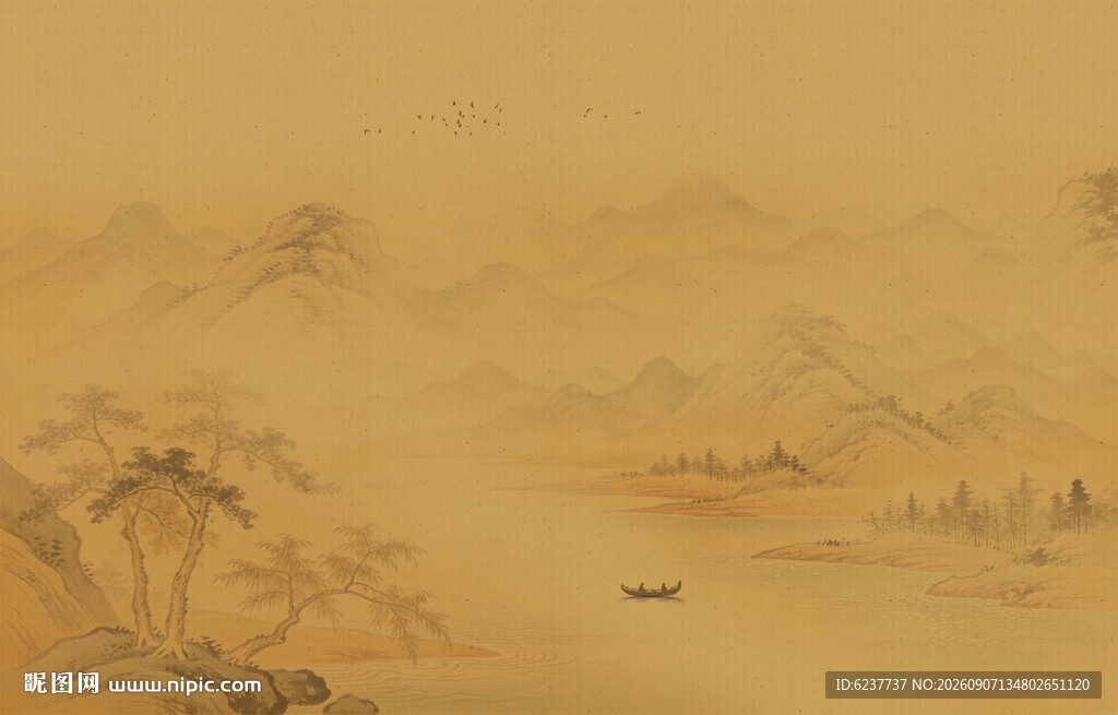 山水水墨画