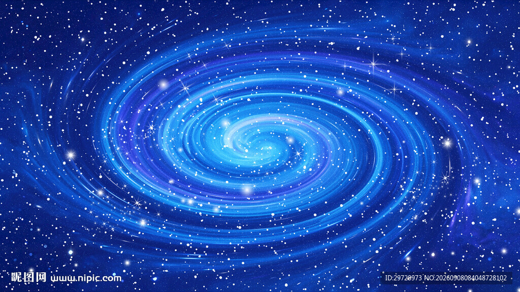 蓝色旋涡星空吊顶