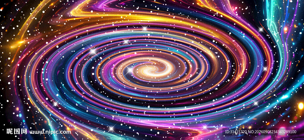彩色旋涡星空装饰画