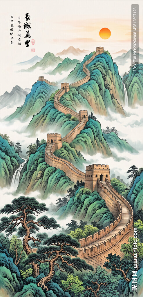 长城玄关装饰画