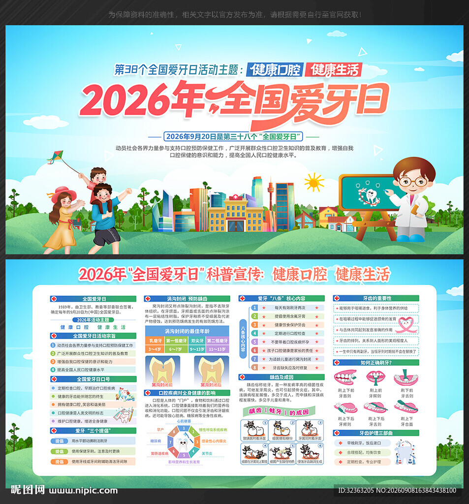 2026年全国爱牙日展板