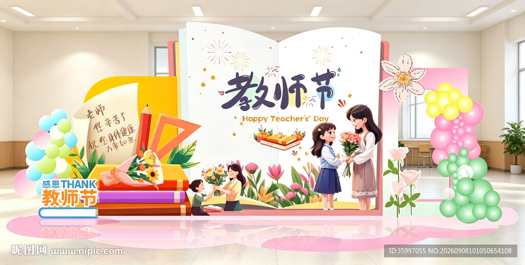 欢乐教师节主题场景布置