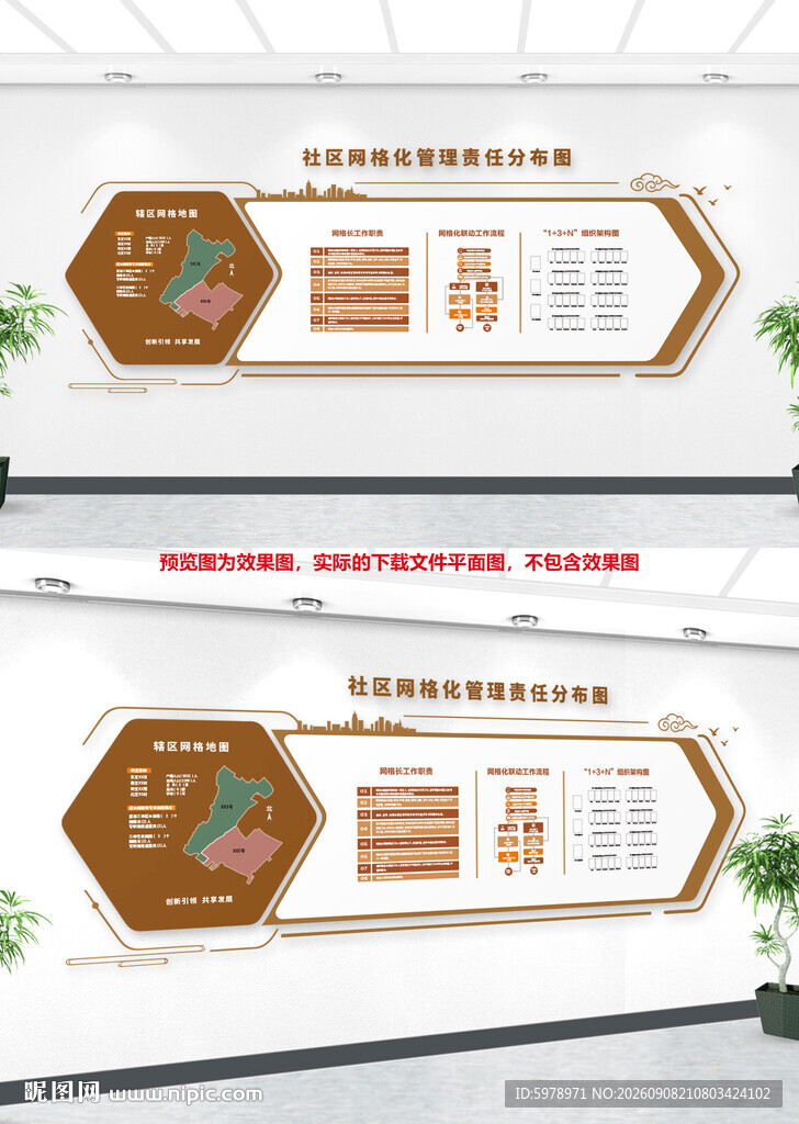 社区网格化立体墙