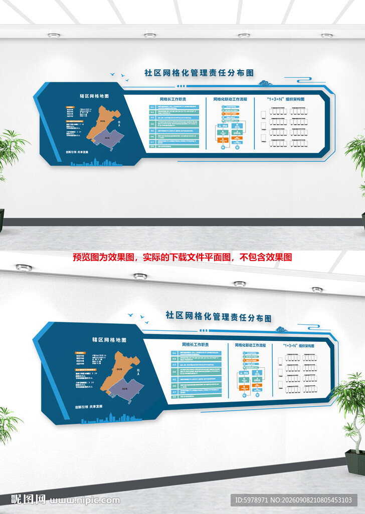 社区网格化文化墙