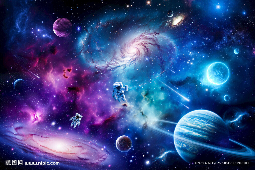 梦幻星际宇宙漩涡外太空星球背景