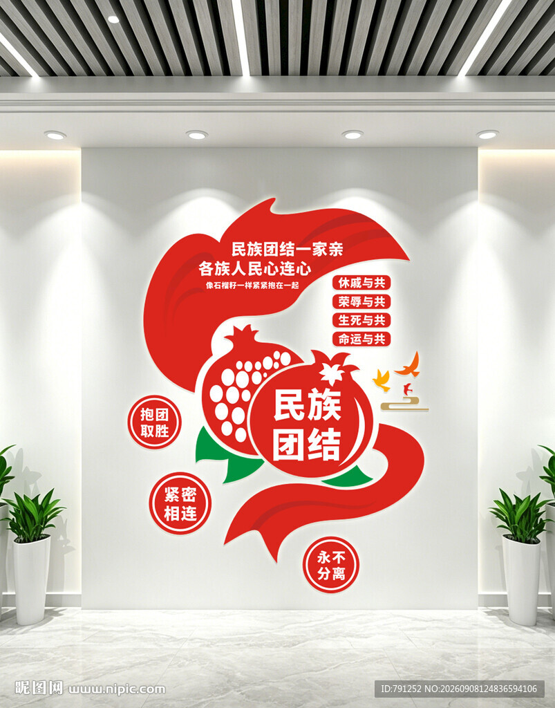 石榴籽精神文化墙