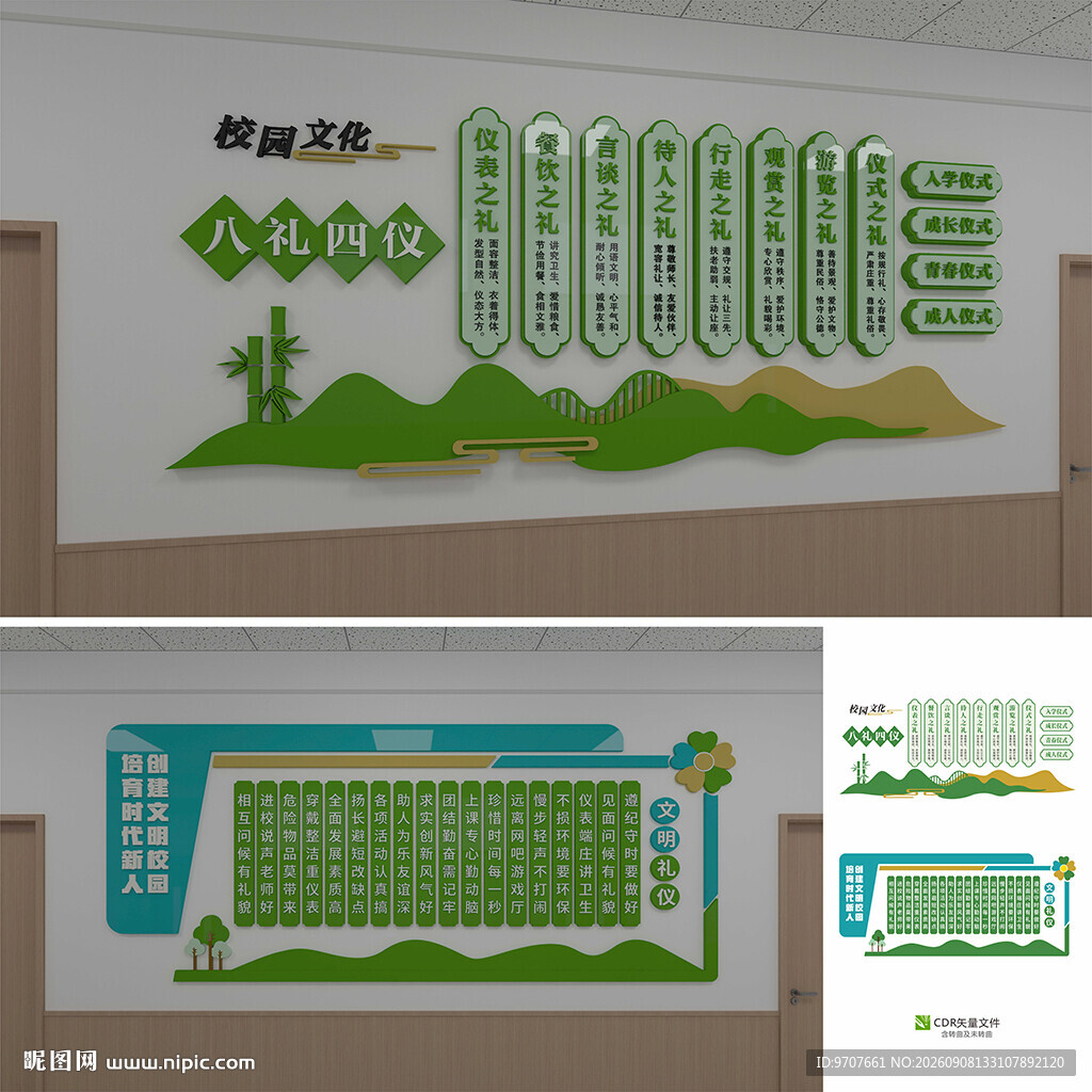 学生文明礼仪文化墙