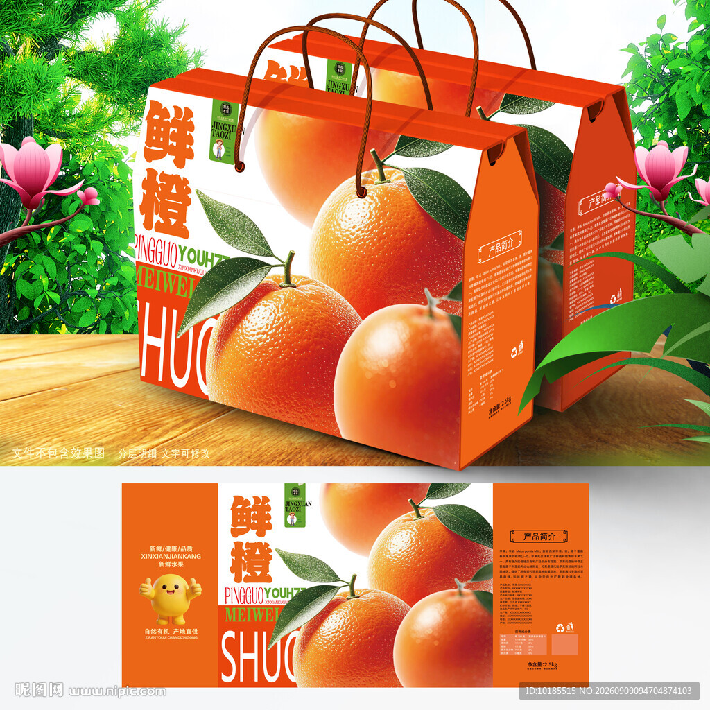 橙子包装 脐橙礼盒