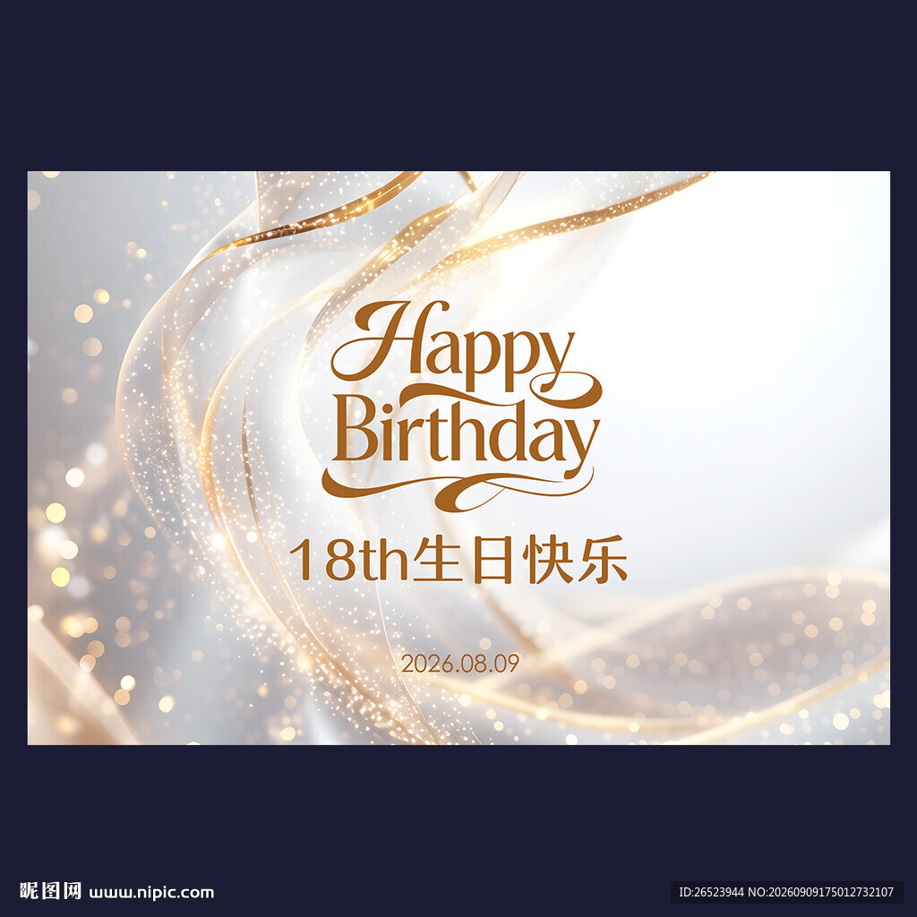 香槟色生日背景