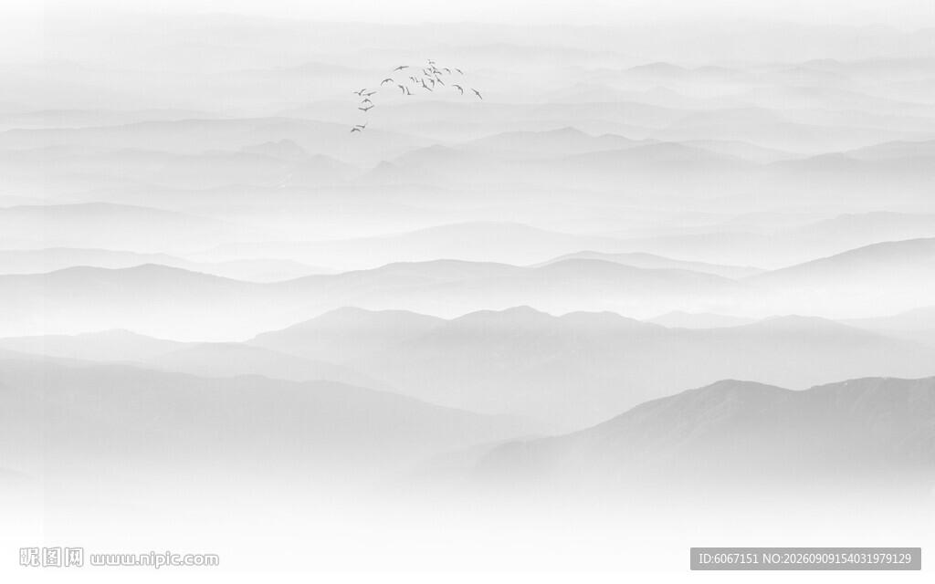 山水水墨画