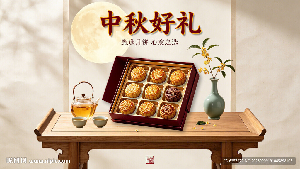 中秋好礼展示 月饼