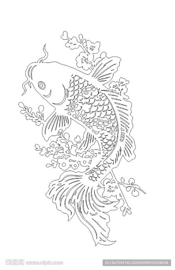 鱼 激光雕刻路径