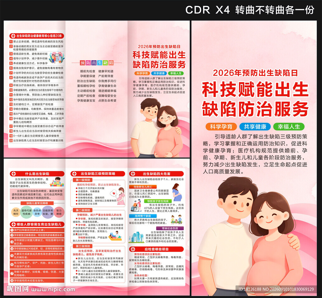 2026年预防出生缺陷日三折页