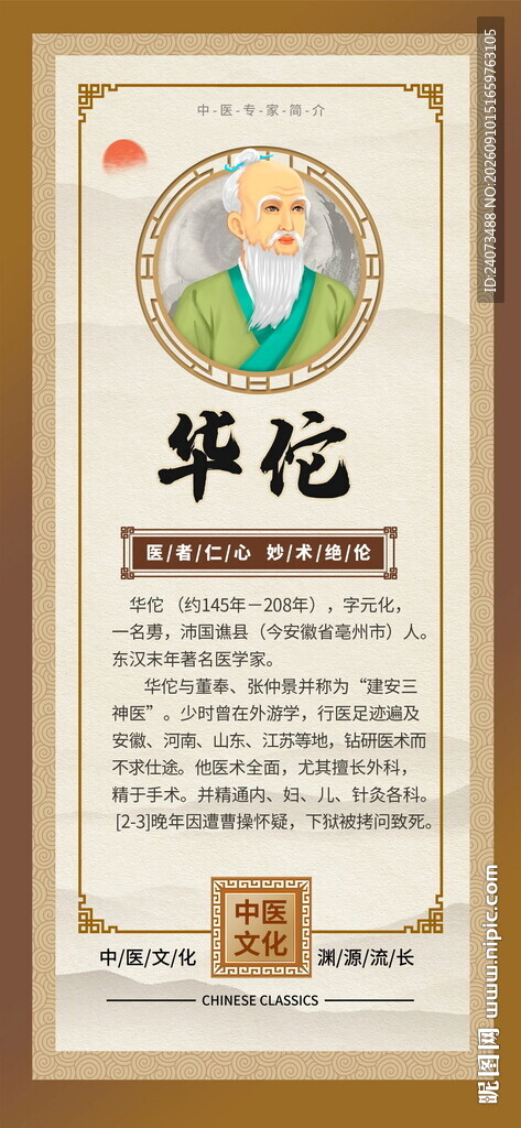 华佗养生秘方宣传海报