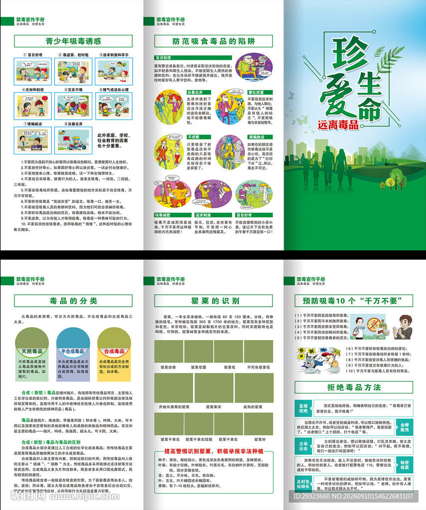 国际禁毒日三折页