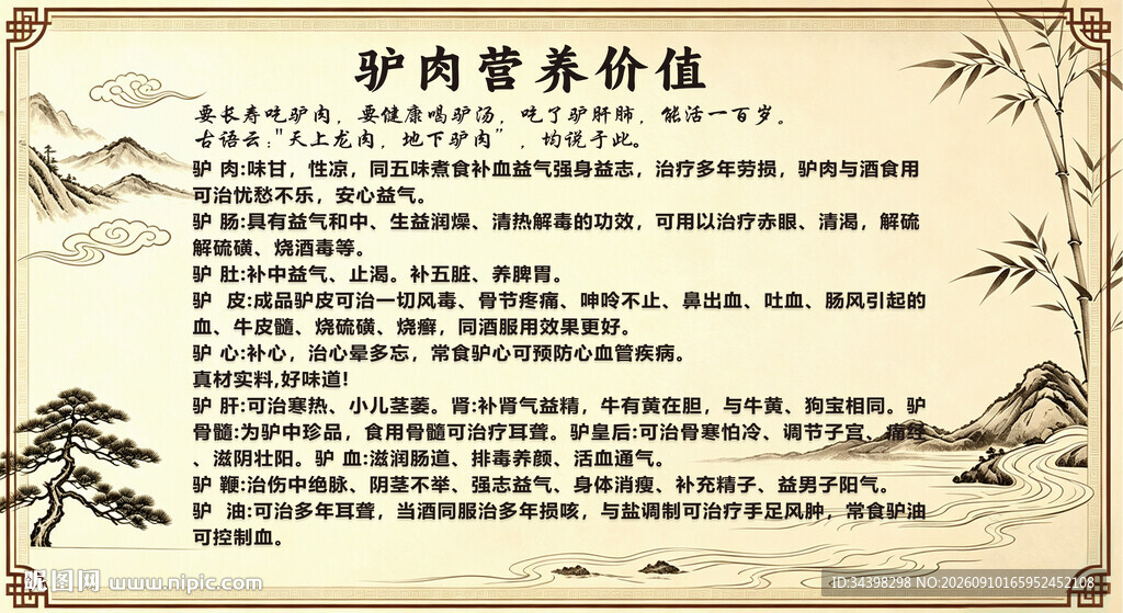 驴肉营养价值
