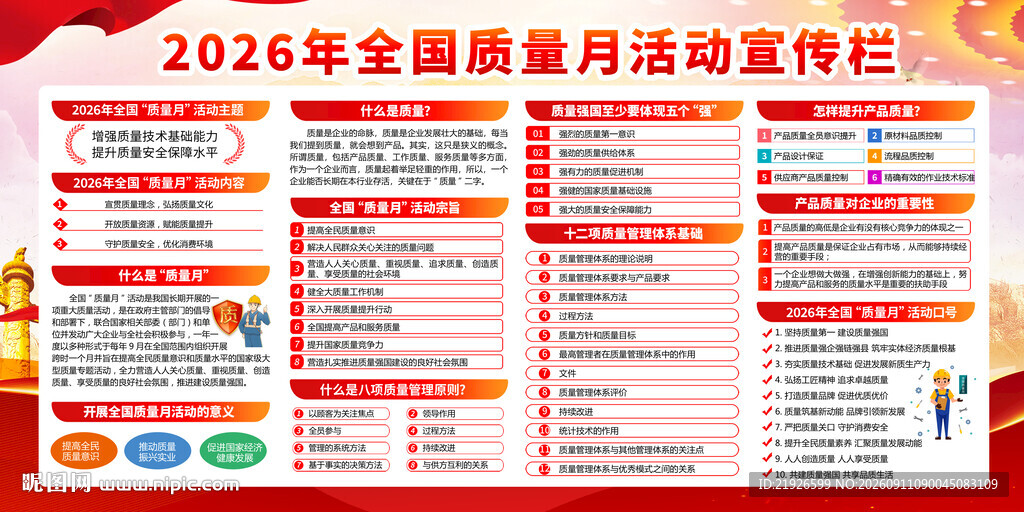 2026年全国质量月展板