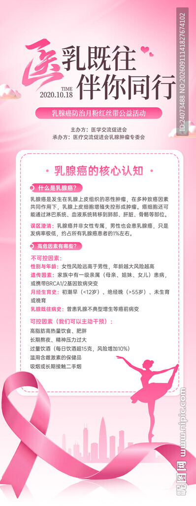 关爱乳腺健康宣传海报