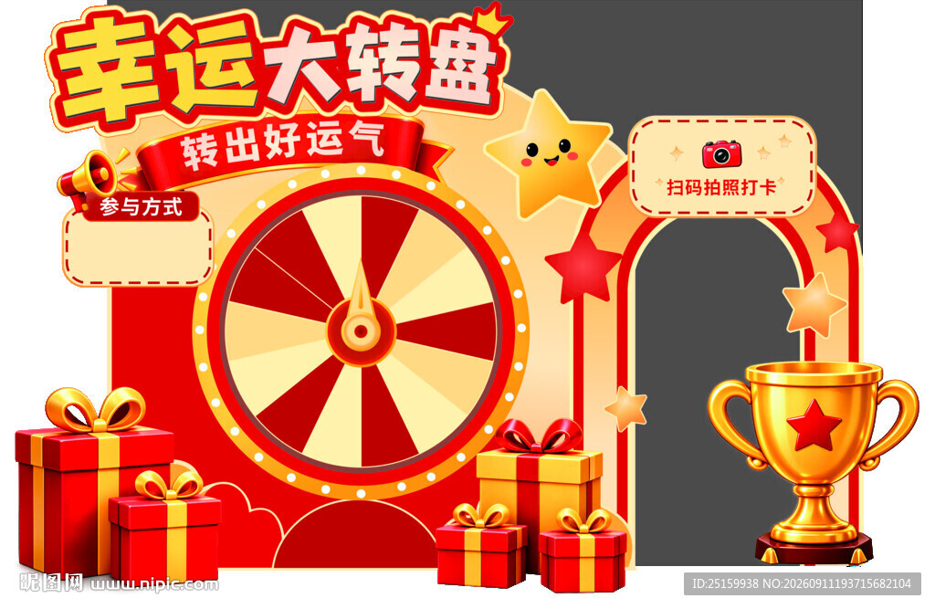 幸运大转盘抽奖场景展示