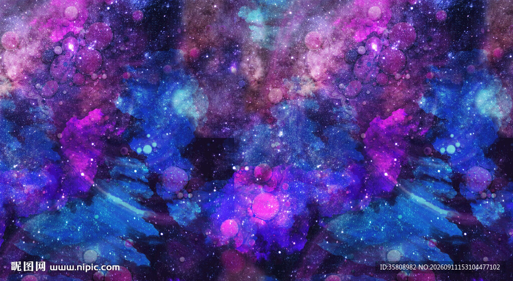 梦幻绚丽的抽象星云图案