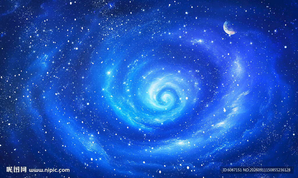 蓝色漩涡星空