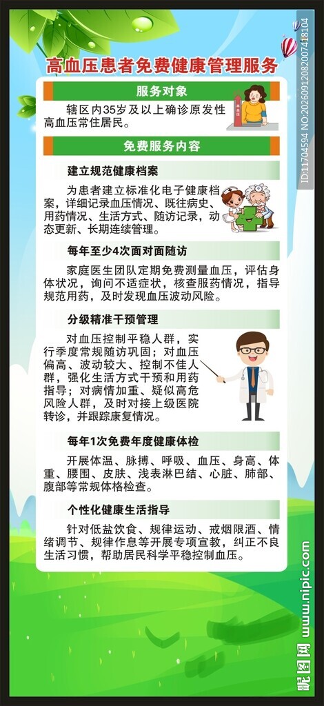 高血压日展架
