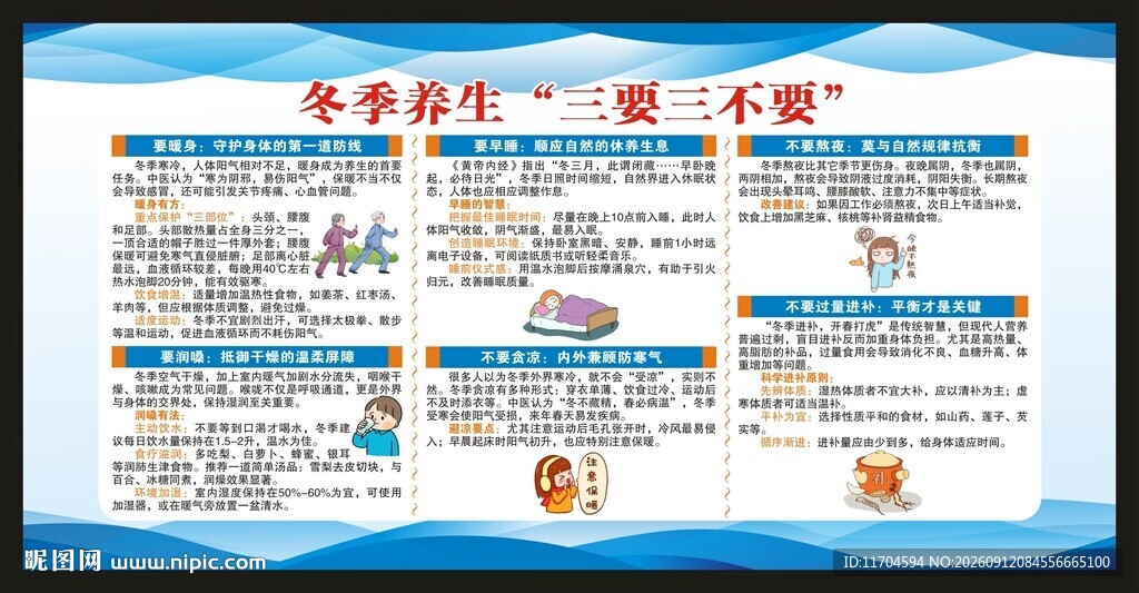 冬季养生知识宣传栏