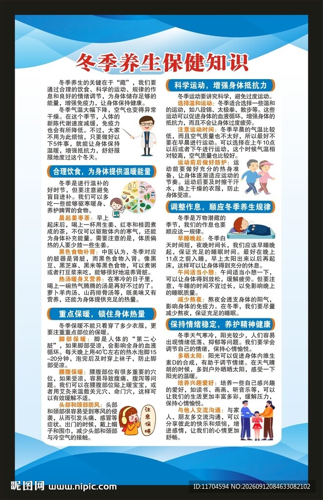 冬季养生知识海报