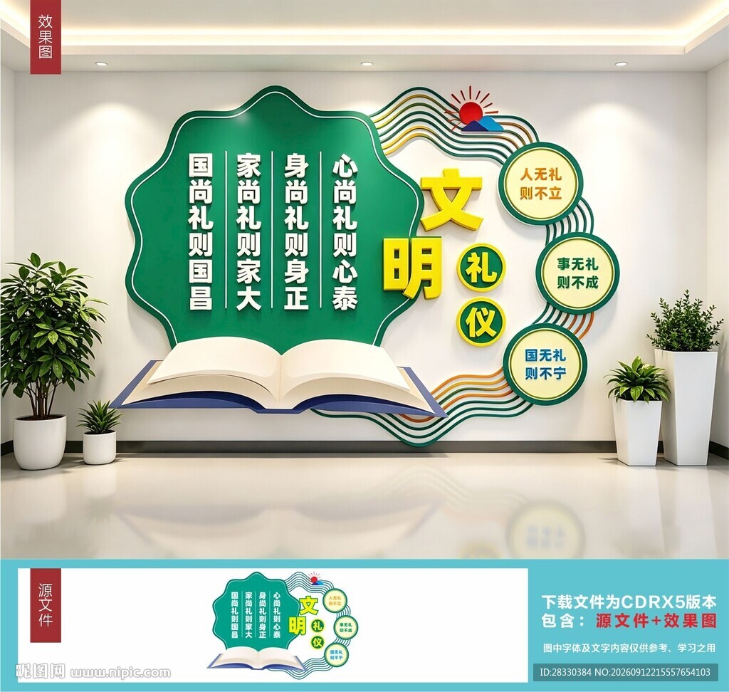 校园文明礼仪文化墙
