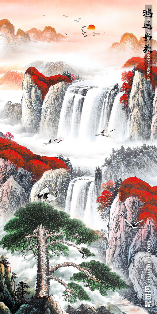 鸿运当头国画