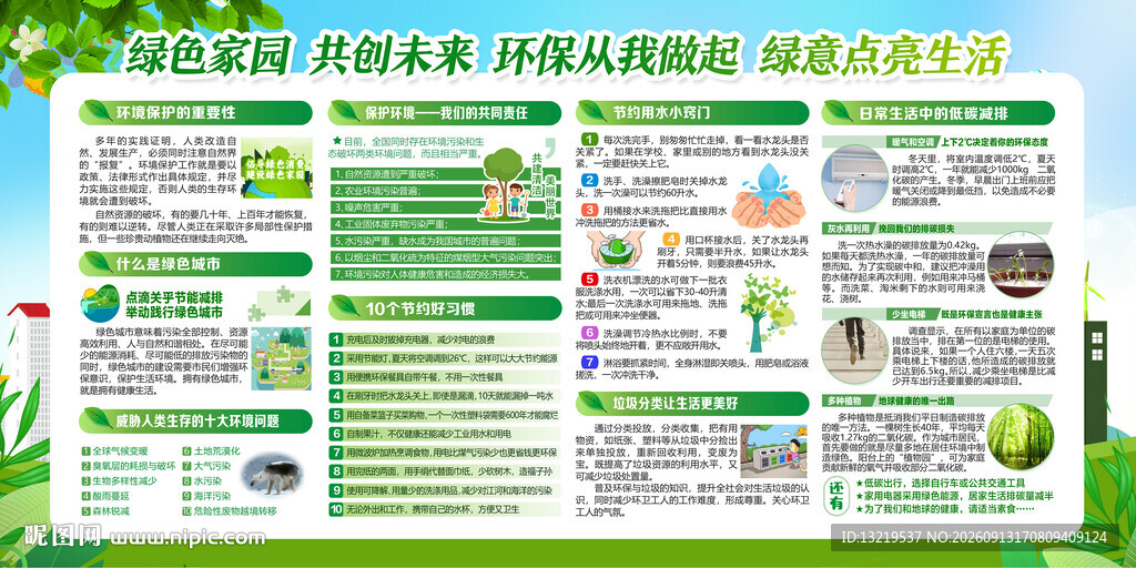 绿色家园宣传栏