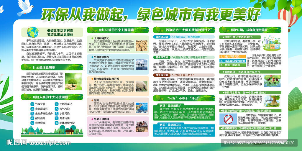 绿色城市宣传栏