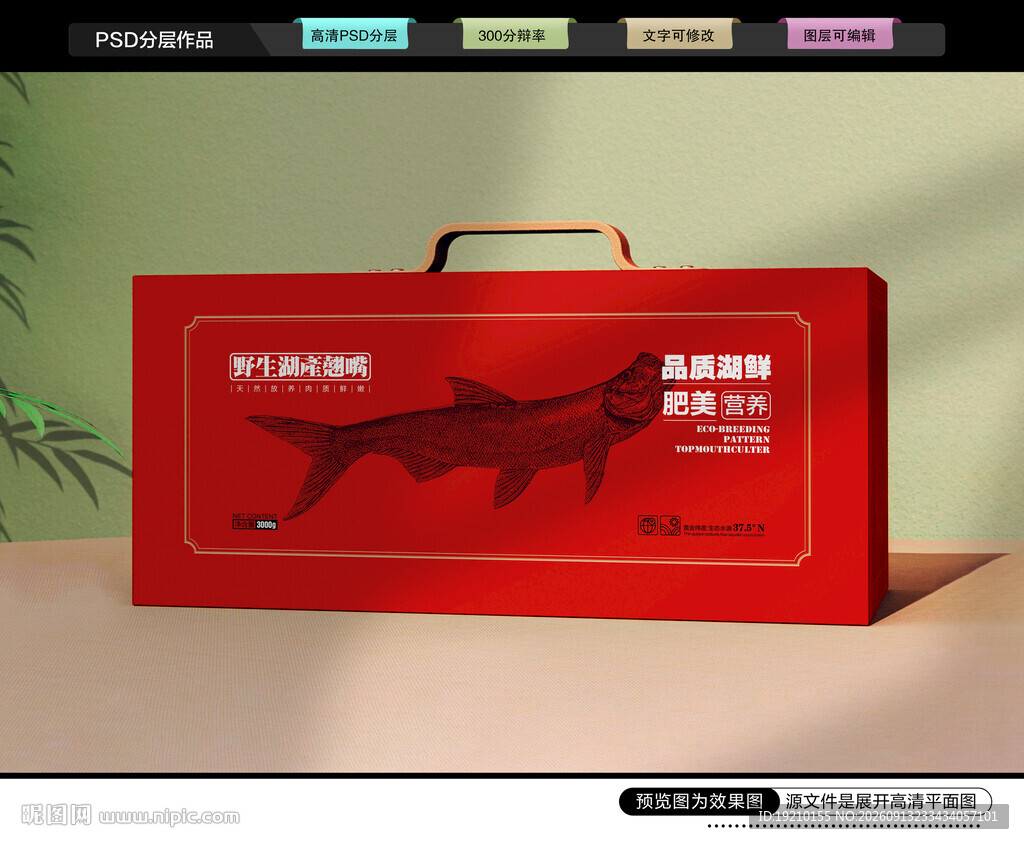 翘嘴鱼礼盒 白鱼包装