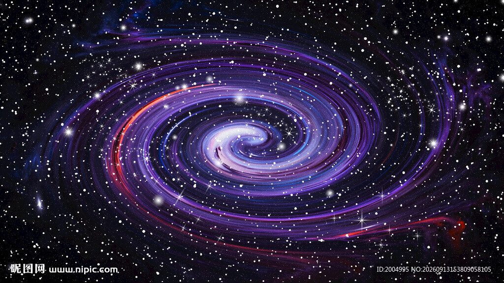 紫色宇宙星空吊顶背景