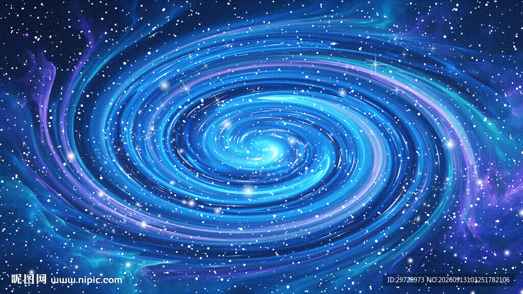 蓝色星空宇宙吊顶天花软膜