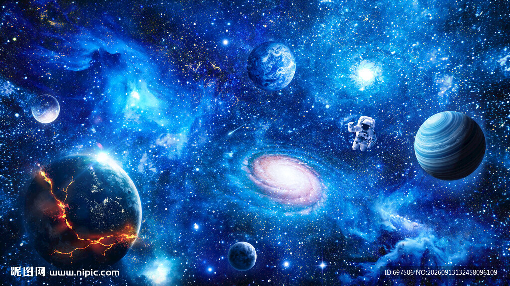 太空宇宙星球银河黑洞宇航员背景