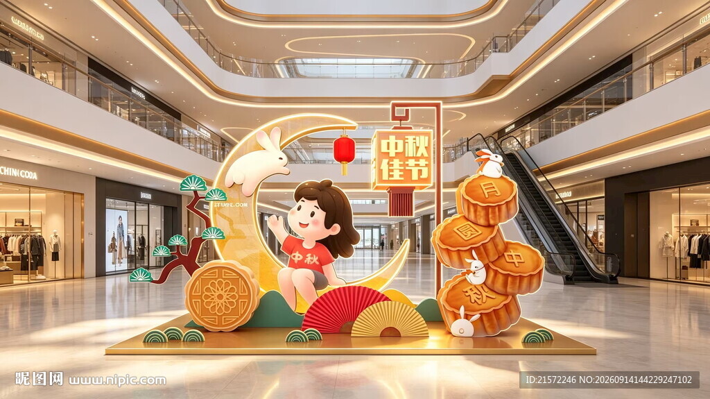 商场内的新春主题装饰
