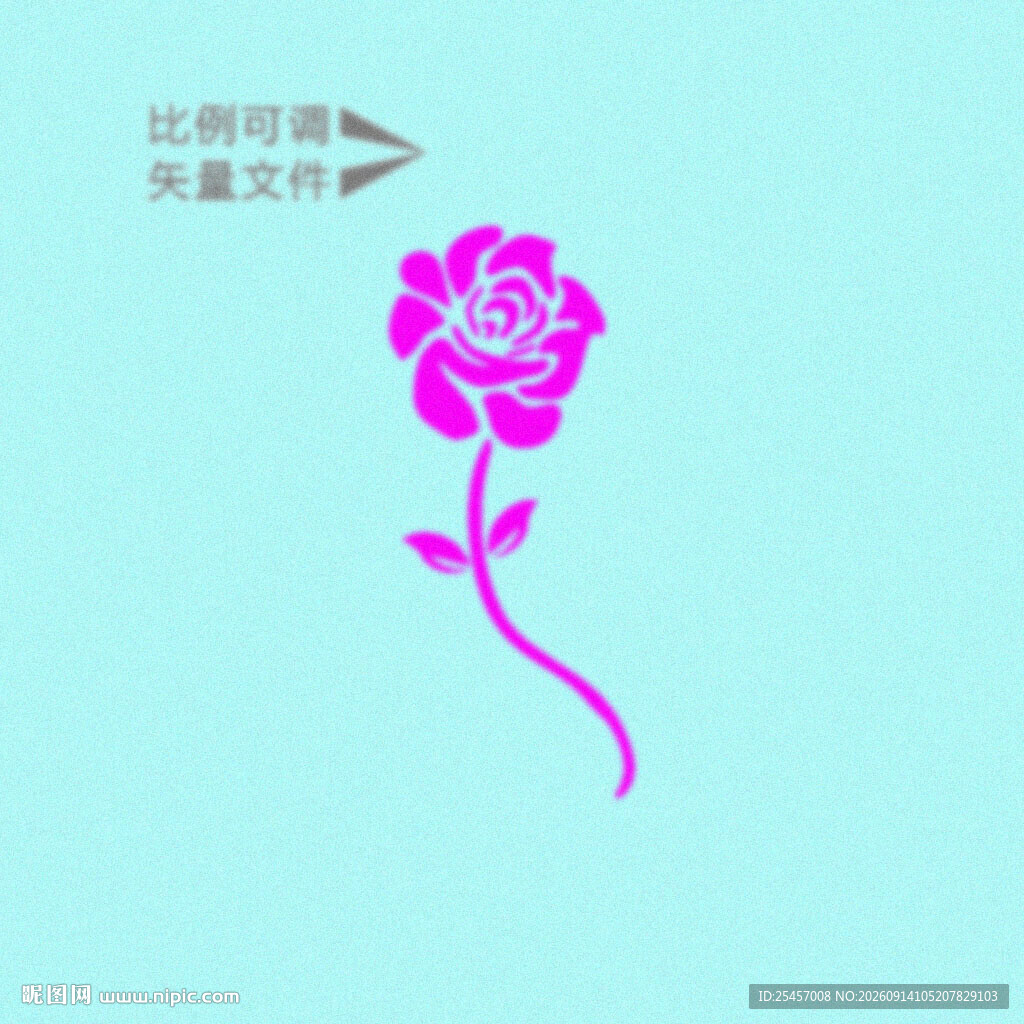 扁平玫瑰 