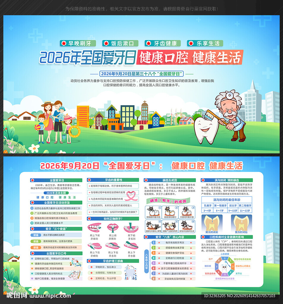 全国爱牙日展板