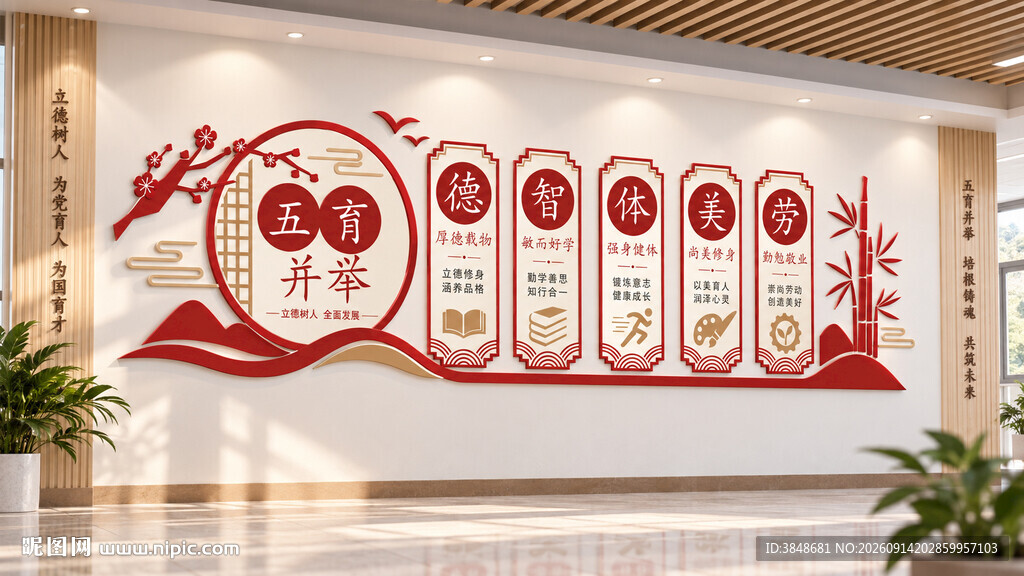 五育并举文化墙