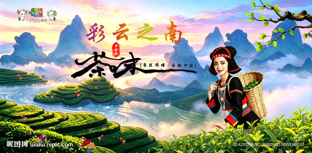 彩云之南的采茶少女