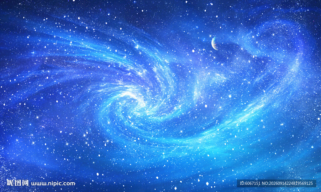 蓝色漩涡星空背景