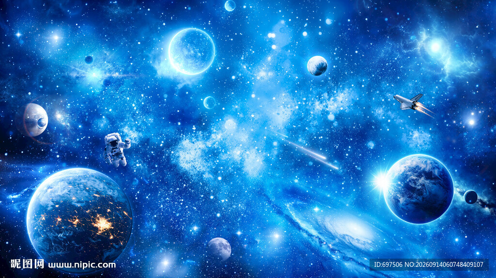 宇宙星空外太空黑洞银河星球背景