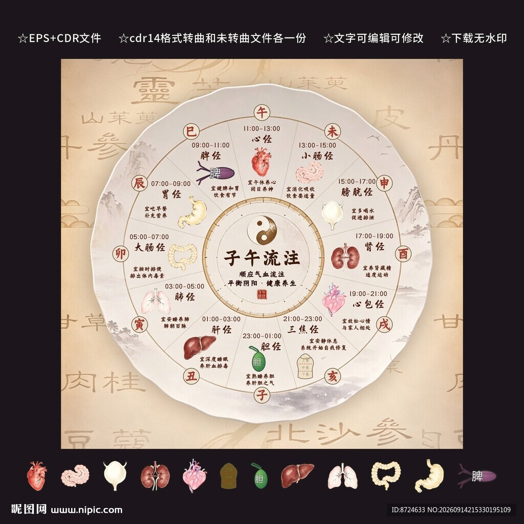 子午流注图