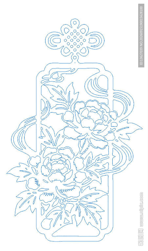 中式牡丹花纹传统图案