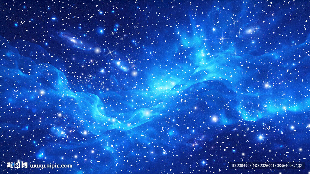 梦幻蓝色星空背景