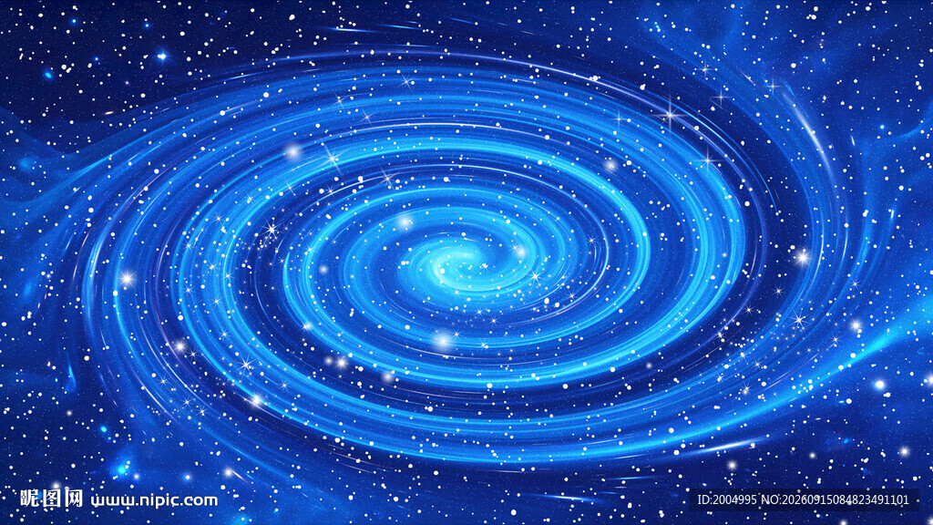 蓝色星空旋涡宇宙星空顶