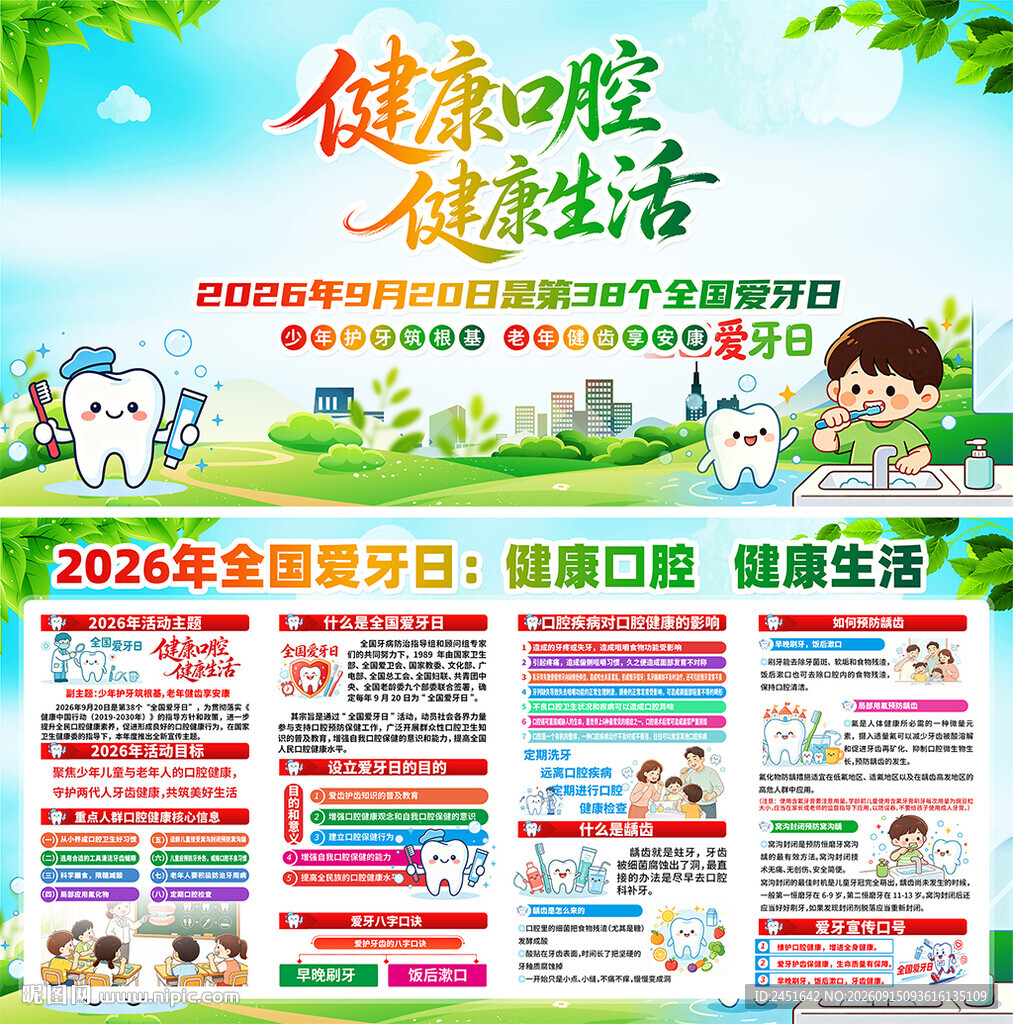 全国爱牙日展板