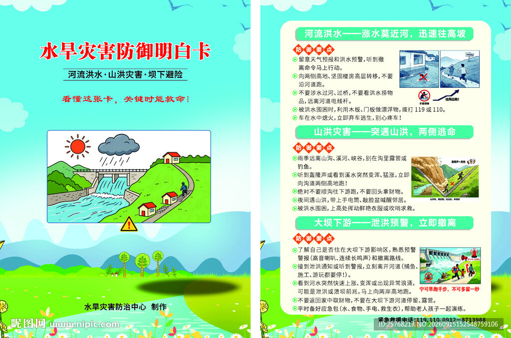 水早灾害防御明白卡