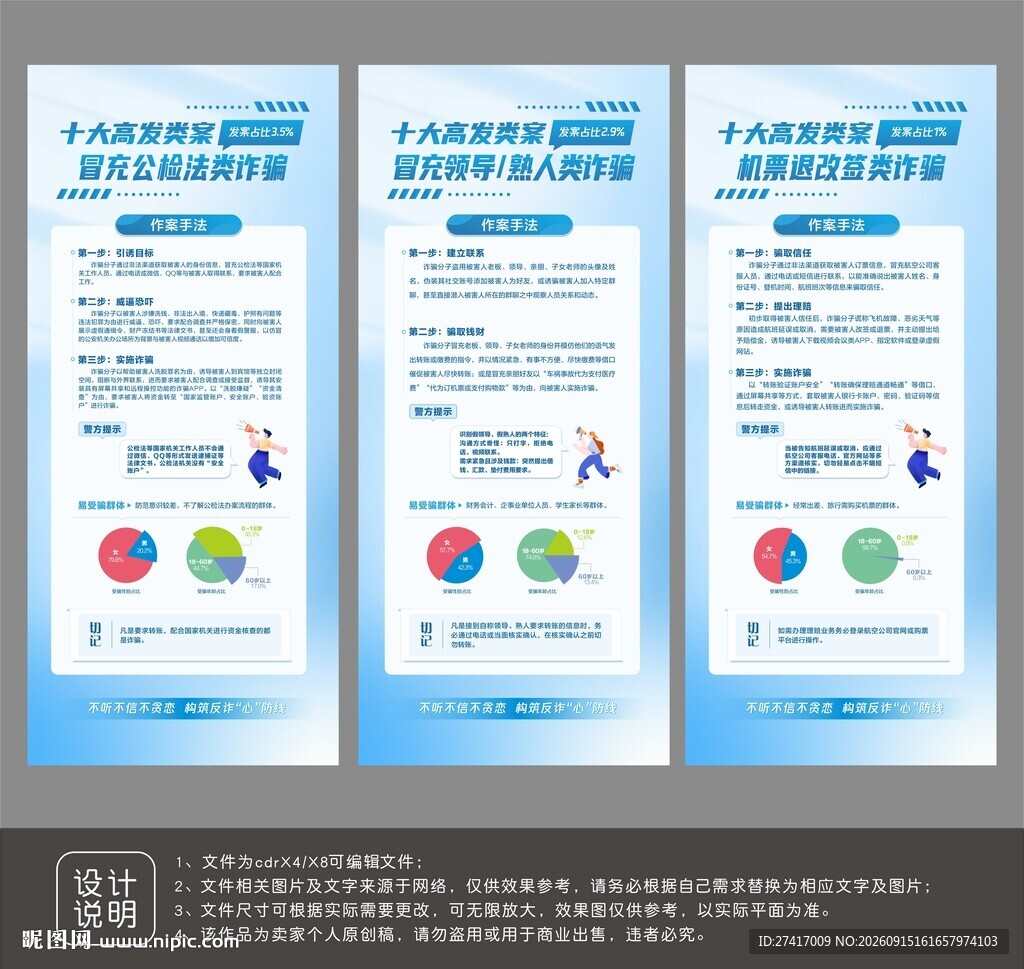 金融风险防范展架